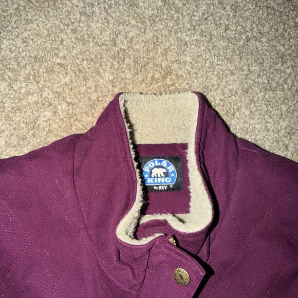 Polar King by Key women's Berber-lined quilted vest in plum - Picture 2 of 4